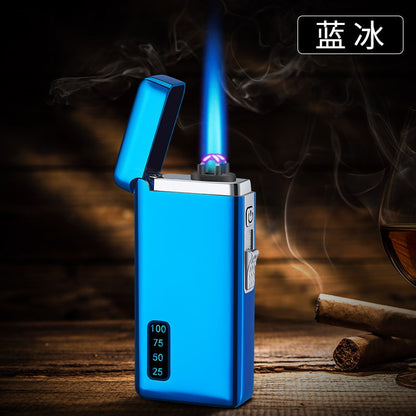 New Dual Arc Windproof LED Metal USB Lighter Torch