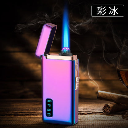 New Dual Arc Windproof LED Metal USB Lighter Torch