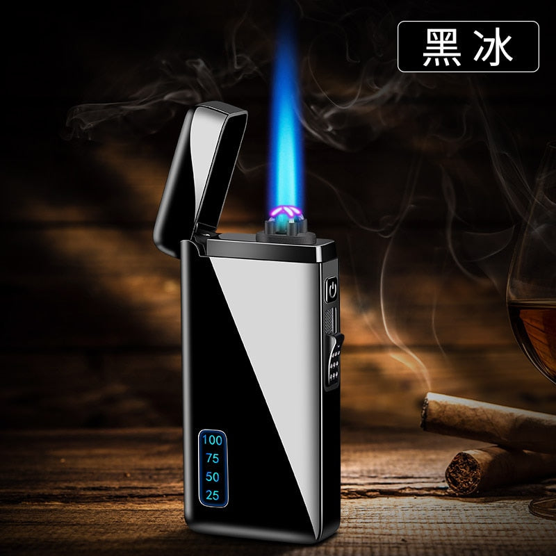 New Dual Arc Windproof LED Metal USB Lighter Torch