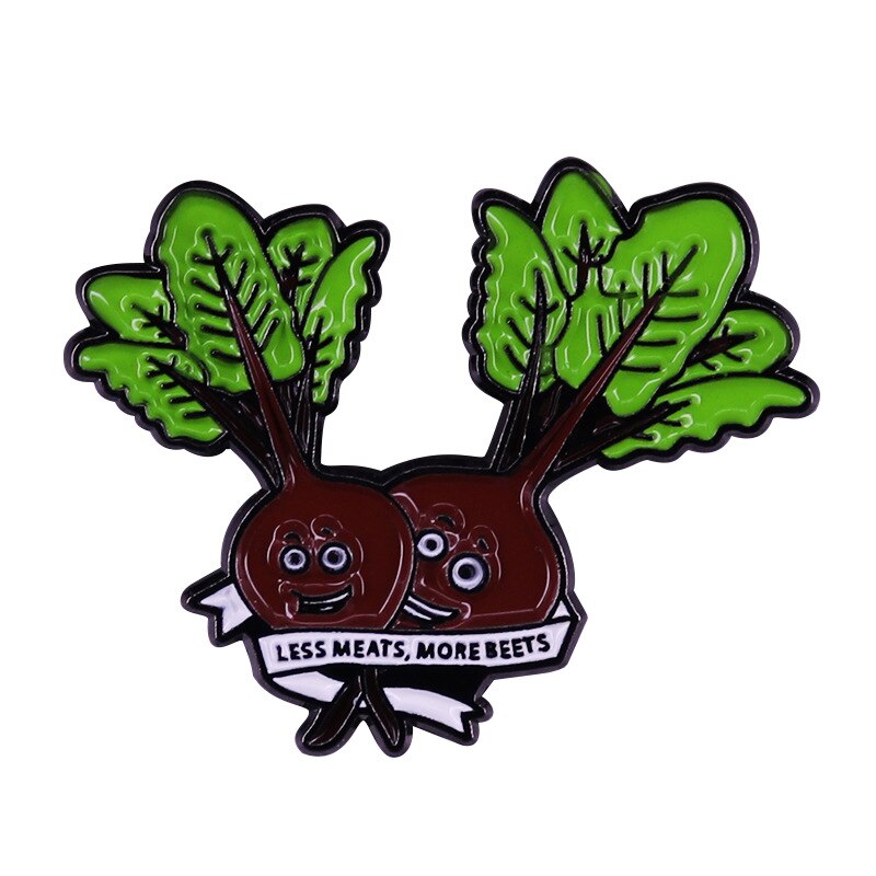 Superior Quality Vegetarianism Stay Healthy Enamel Lapel Pins Plant Pals Brooches New Year's Jewelry Gifts to Vegans Wholesale