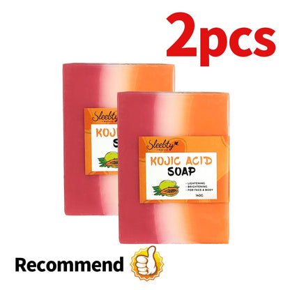 Sleebty Papaya Handmade Glutathione Kojic Acid Soap 100% Pure Vegan Natural Skin Beauty Organic Lightening Whitening Facial Care