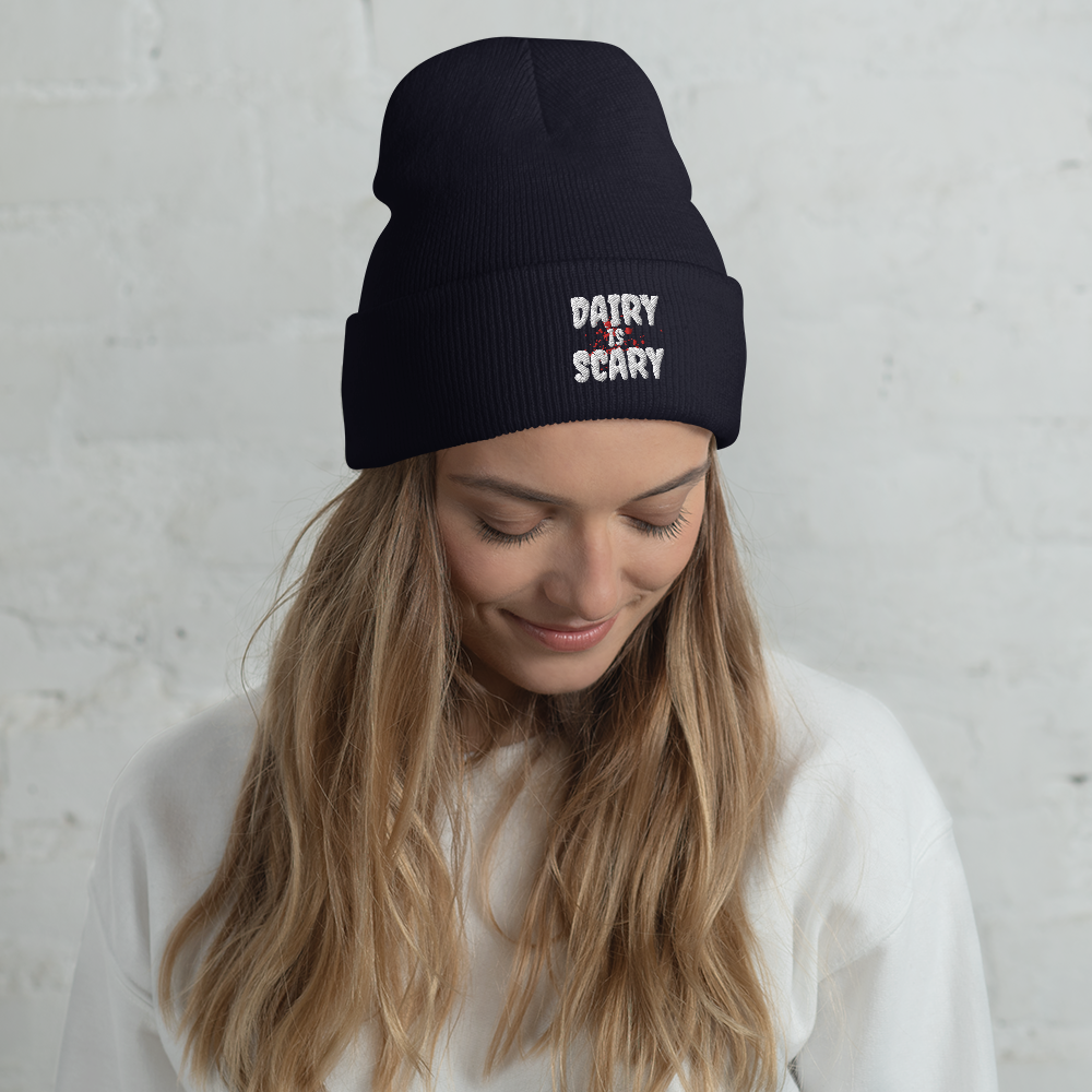 Dairy Is Scary Cuffed Beanie