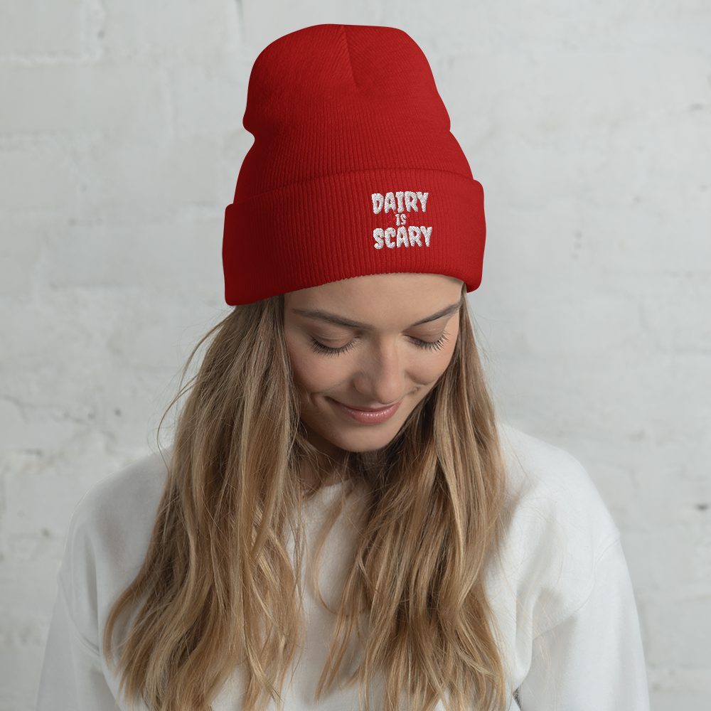 Dairy Is Scary Cuffed Beanie