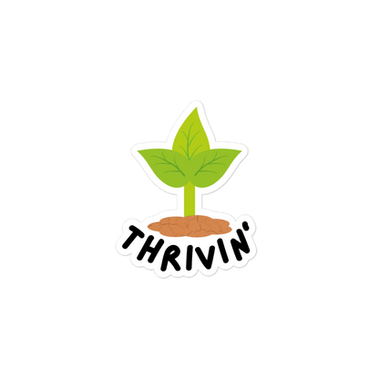 Bubble-free Thrivin' Logo Stickers