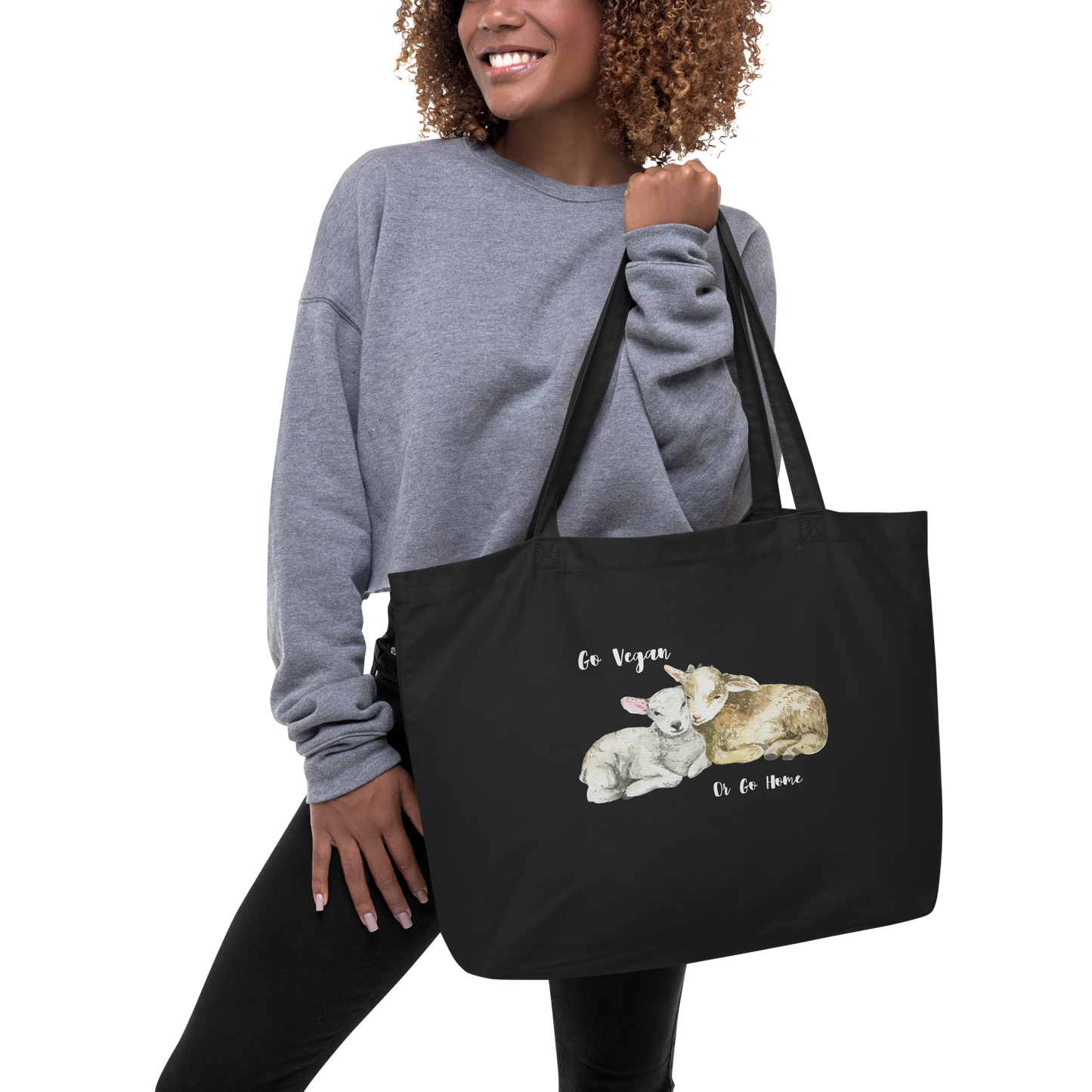 Go Vegan Large Organic Tote Bag
