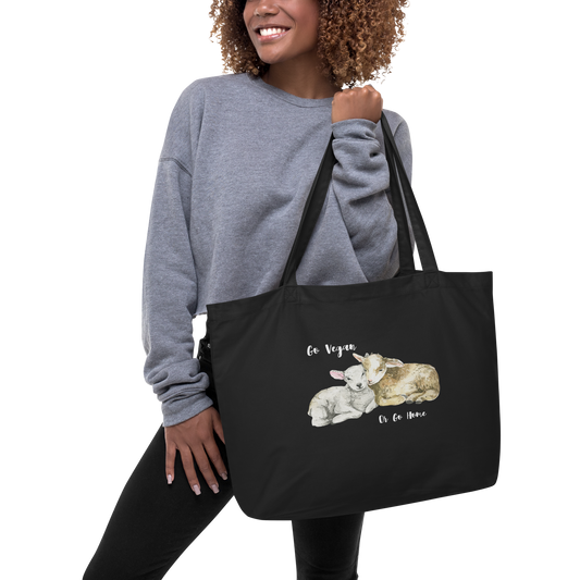 Go Vegan Large Organic Tote Bag