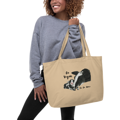 Go Vegan Large Organic Tote Bag
