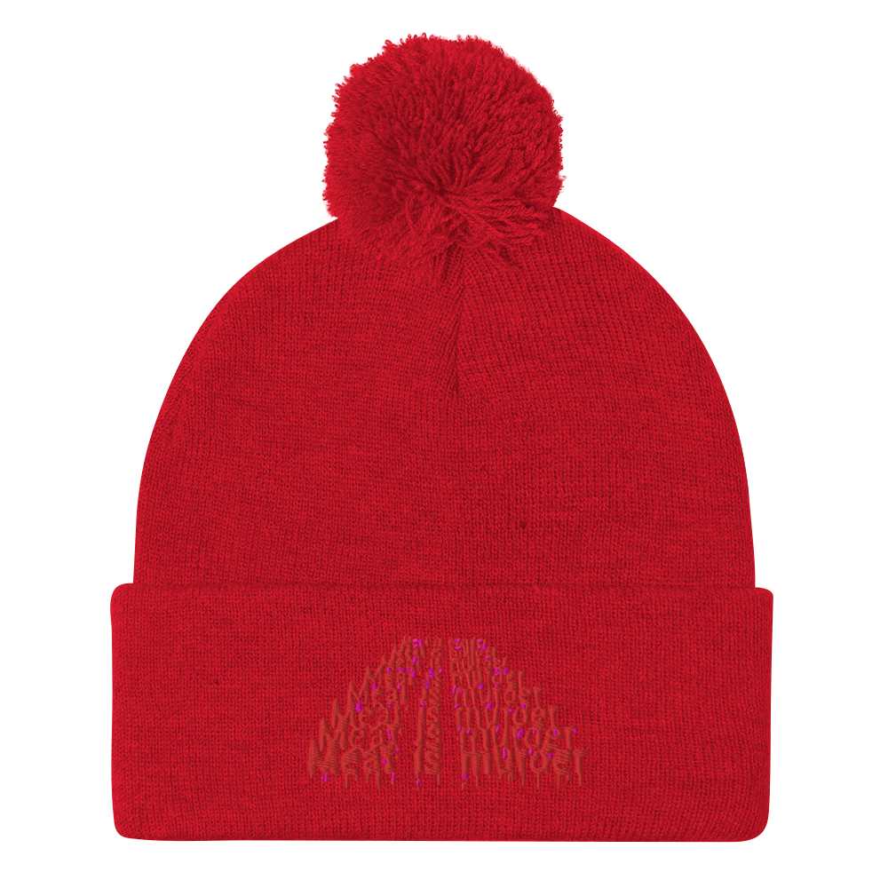 Meat Is Murder Pom-Pom Beanie