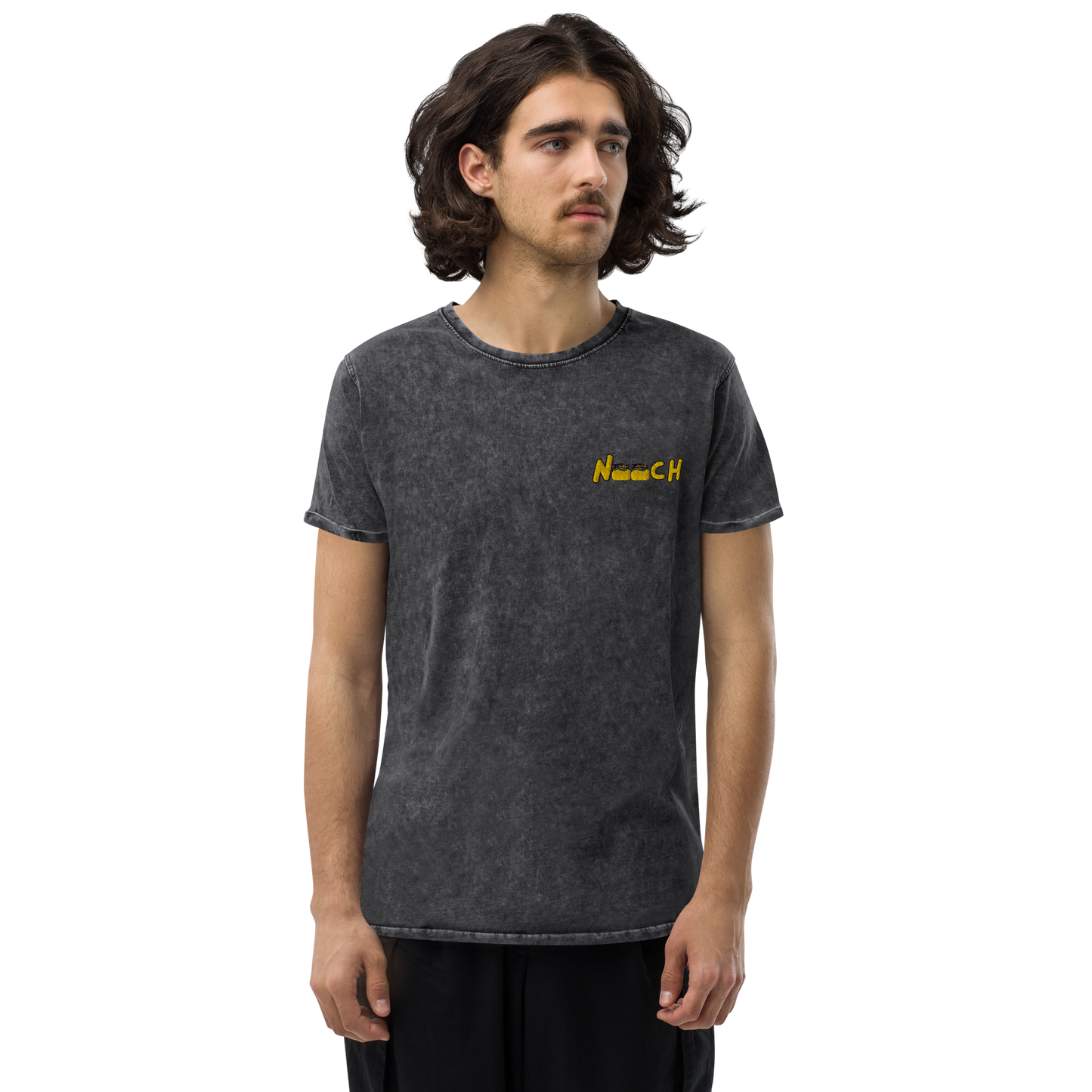 Nooch Embroidered Denim T-Shirt