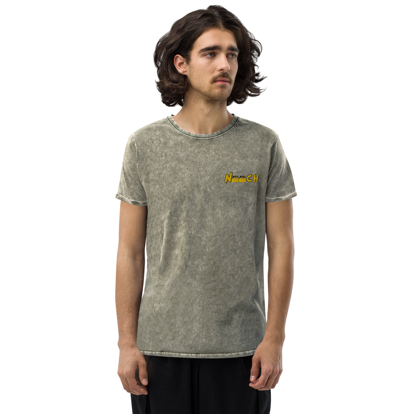 Nooch Embroidered Denim T-Shirt