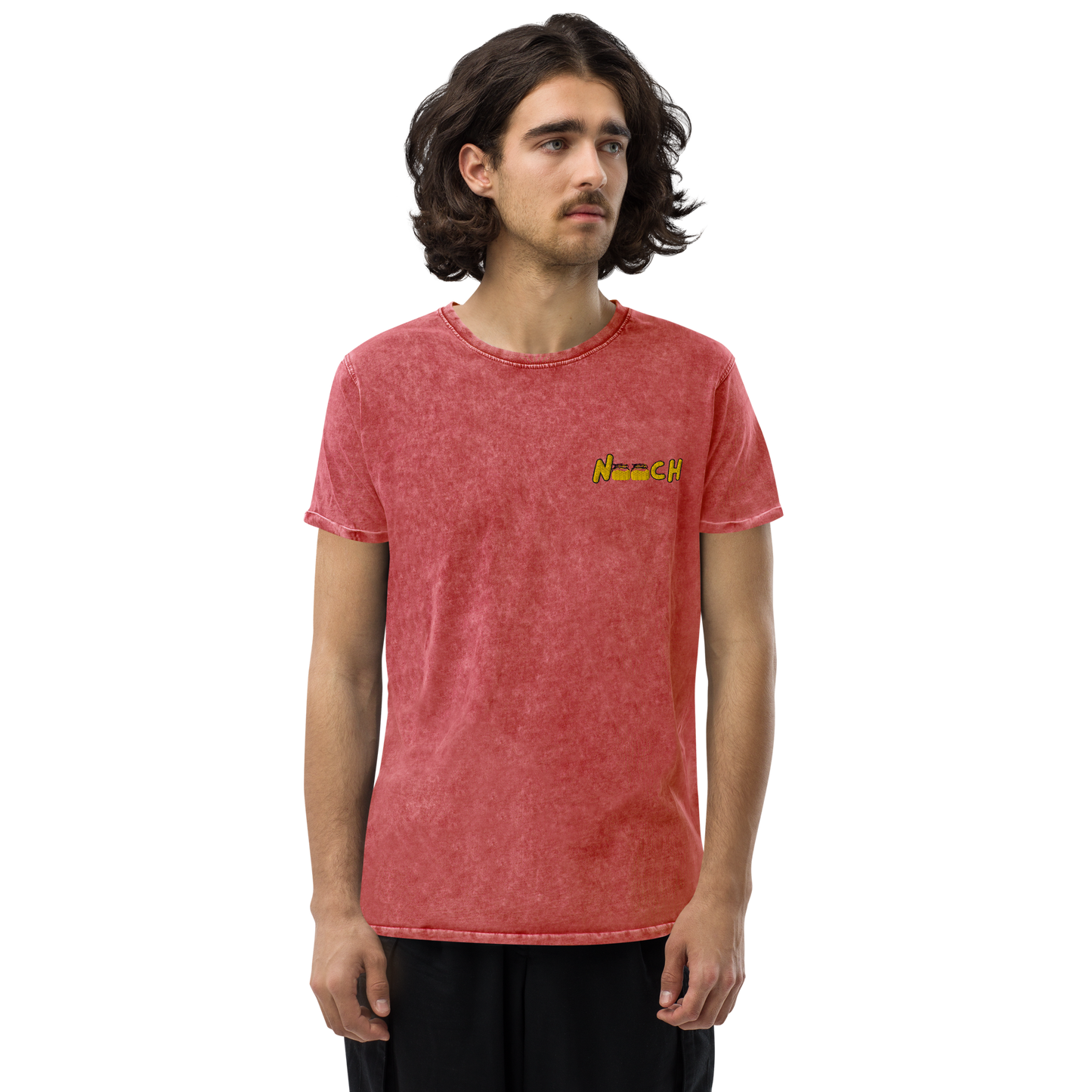 Nooch Embroidered Denim T-Shirt