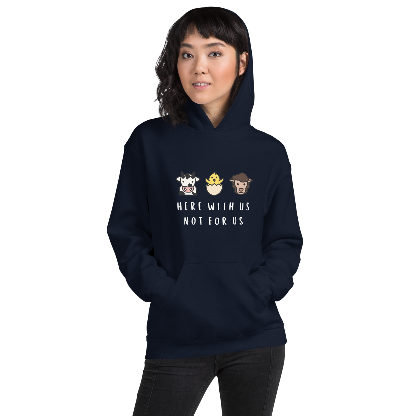 With Us Not For Us Heavy Blend Hoodie
