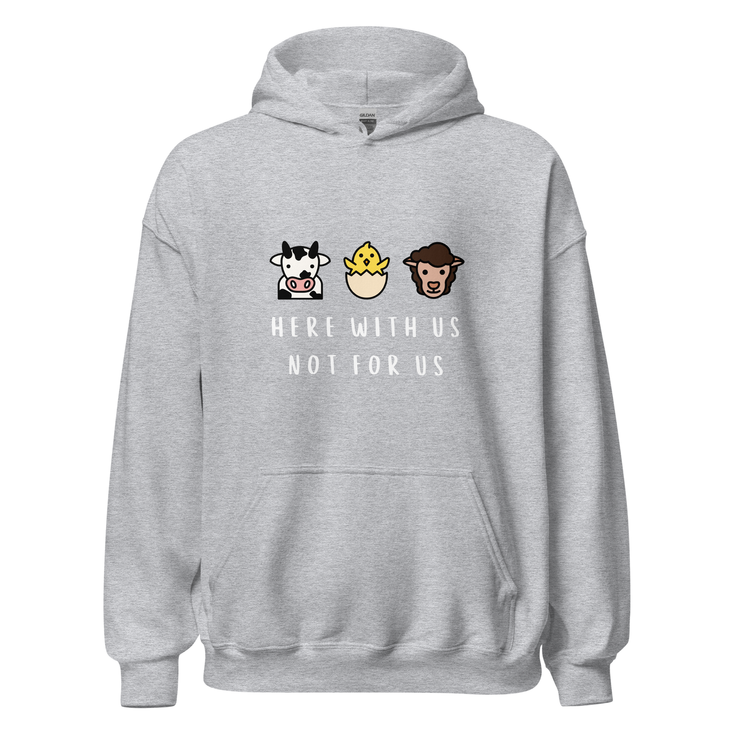 With Us Not For Us Heavy Blend Hoodie