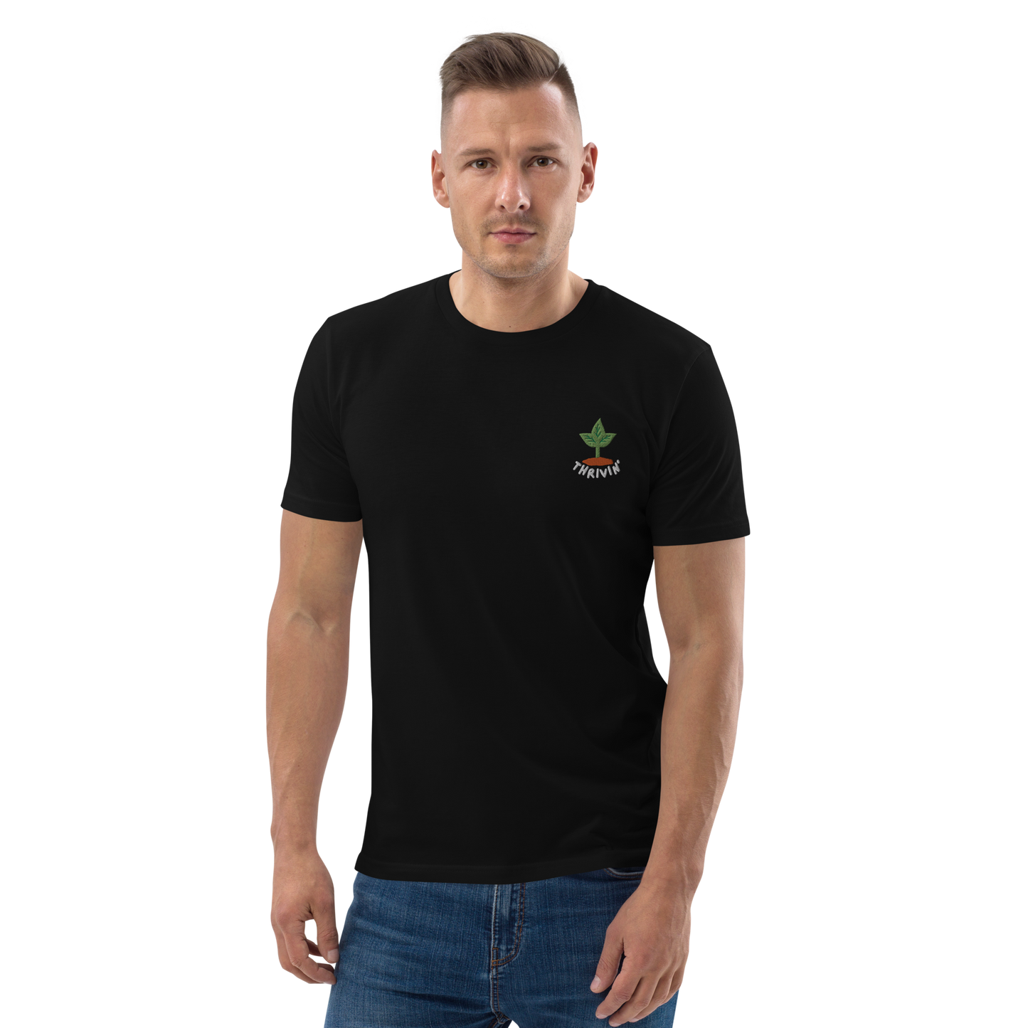Thrivin' Embroidered Organic Men’s Tee