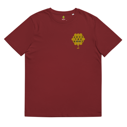 Save The Bees Embroidered Organic Cotton T-shirt