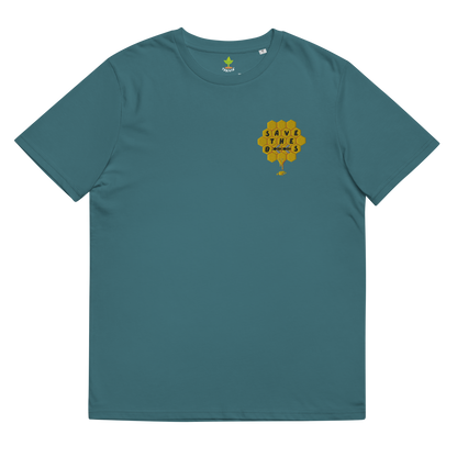 Save The Bees Embroidered Organic Cotton T-shirt