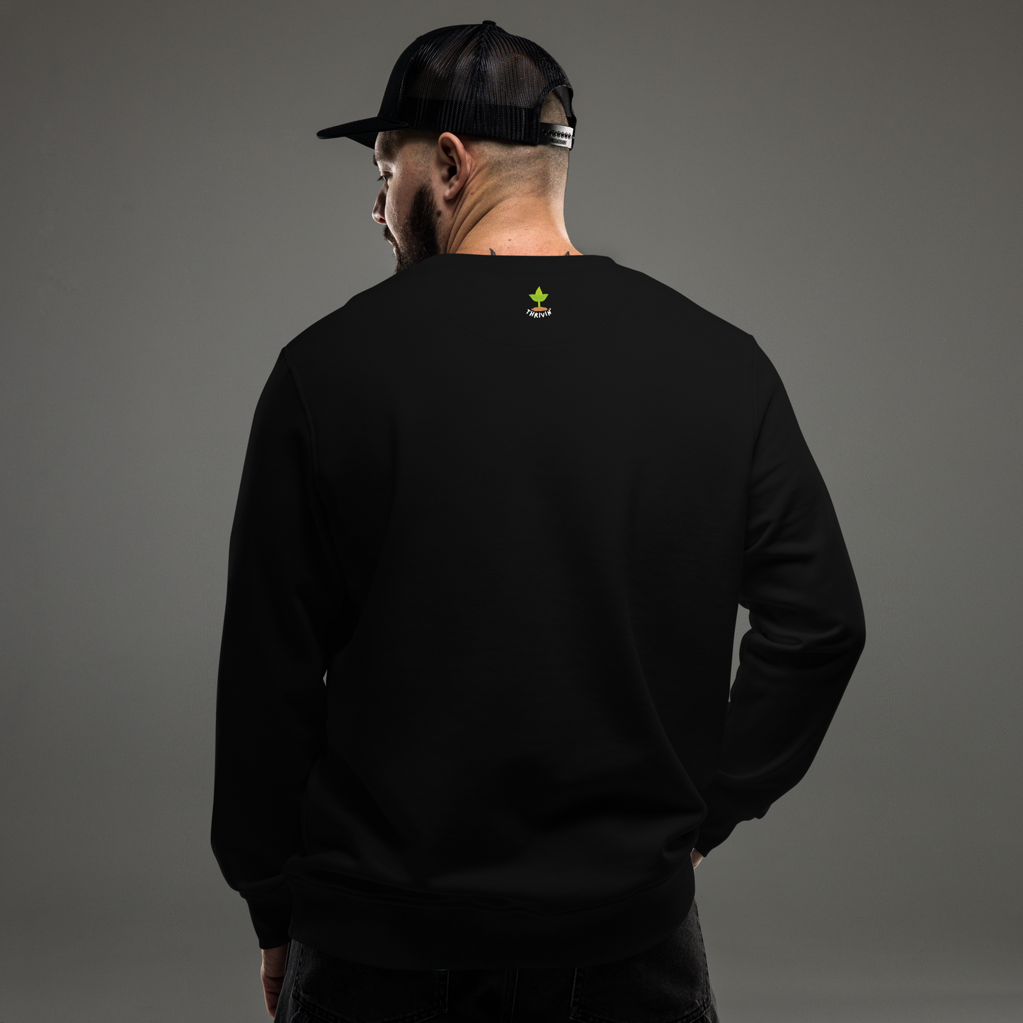 Thrivin Varsity Embroidered Organic Sweatshirt