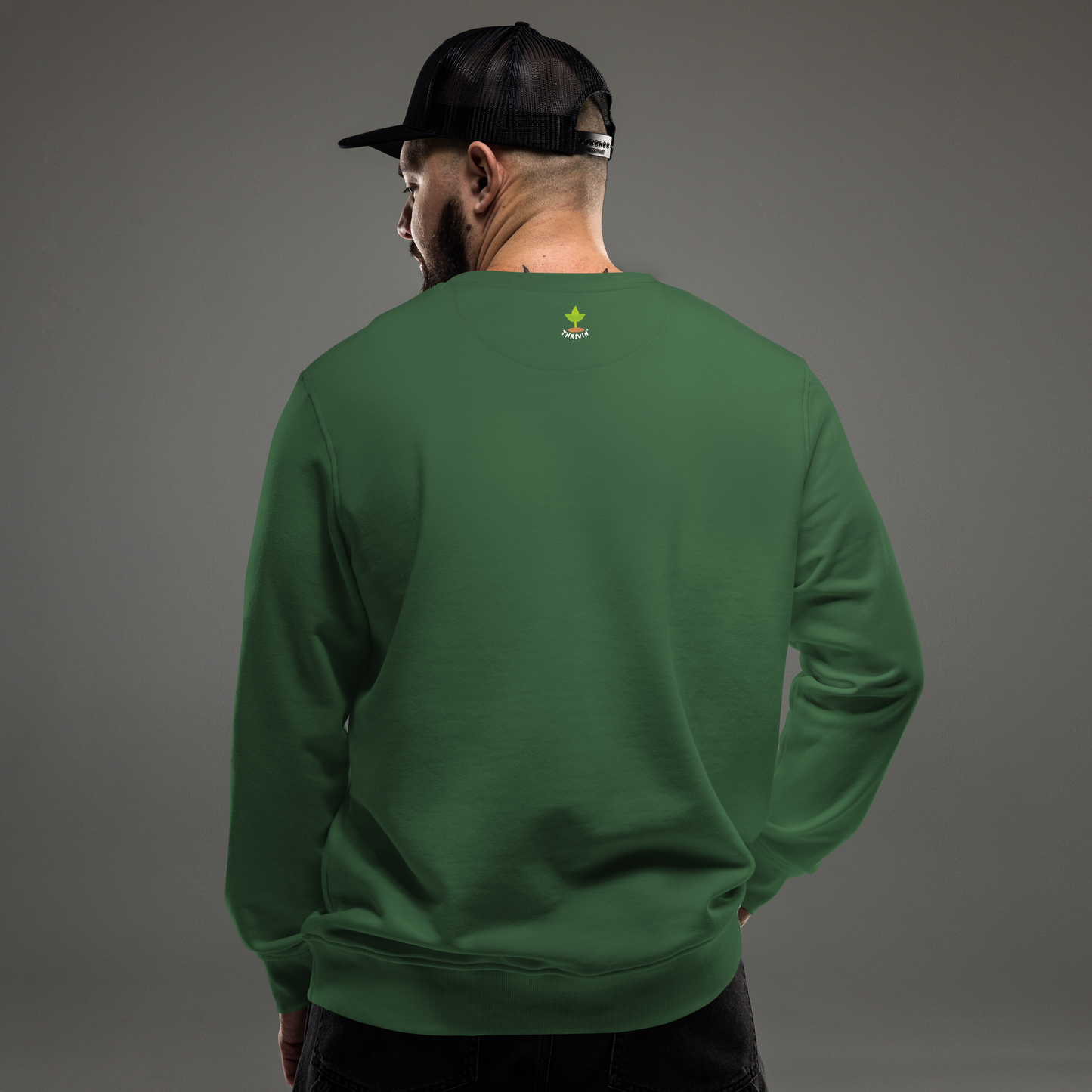 Thrivin Varsity Embroidered Organic Sweatshirt