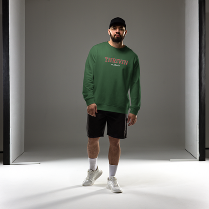 Thrivin Varsity Embroidered Organic Sweatshirt