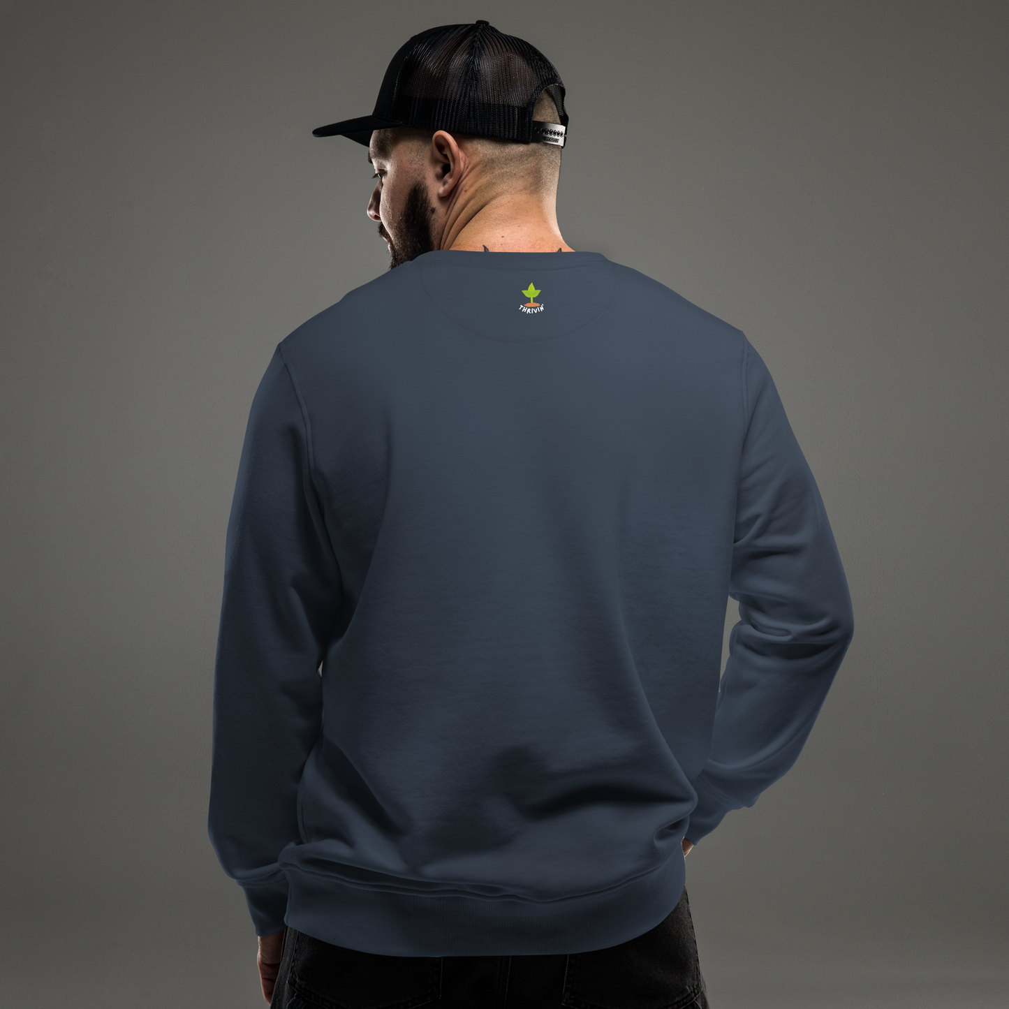 Thrivin Varsity Embroidered Organic Sweatshirt
