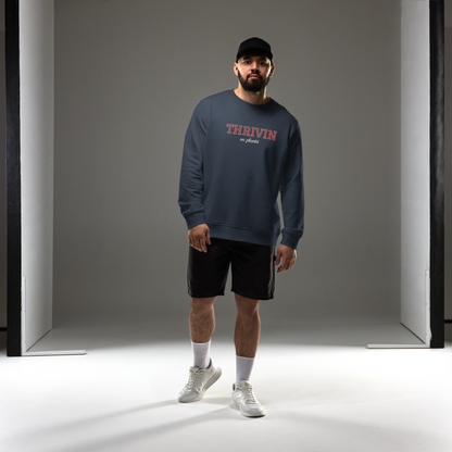 Thrivin Varsity Embroidered Organic Sweatshirt