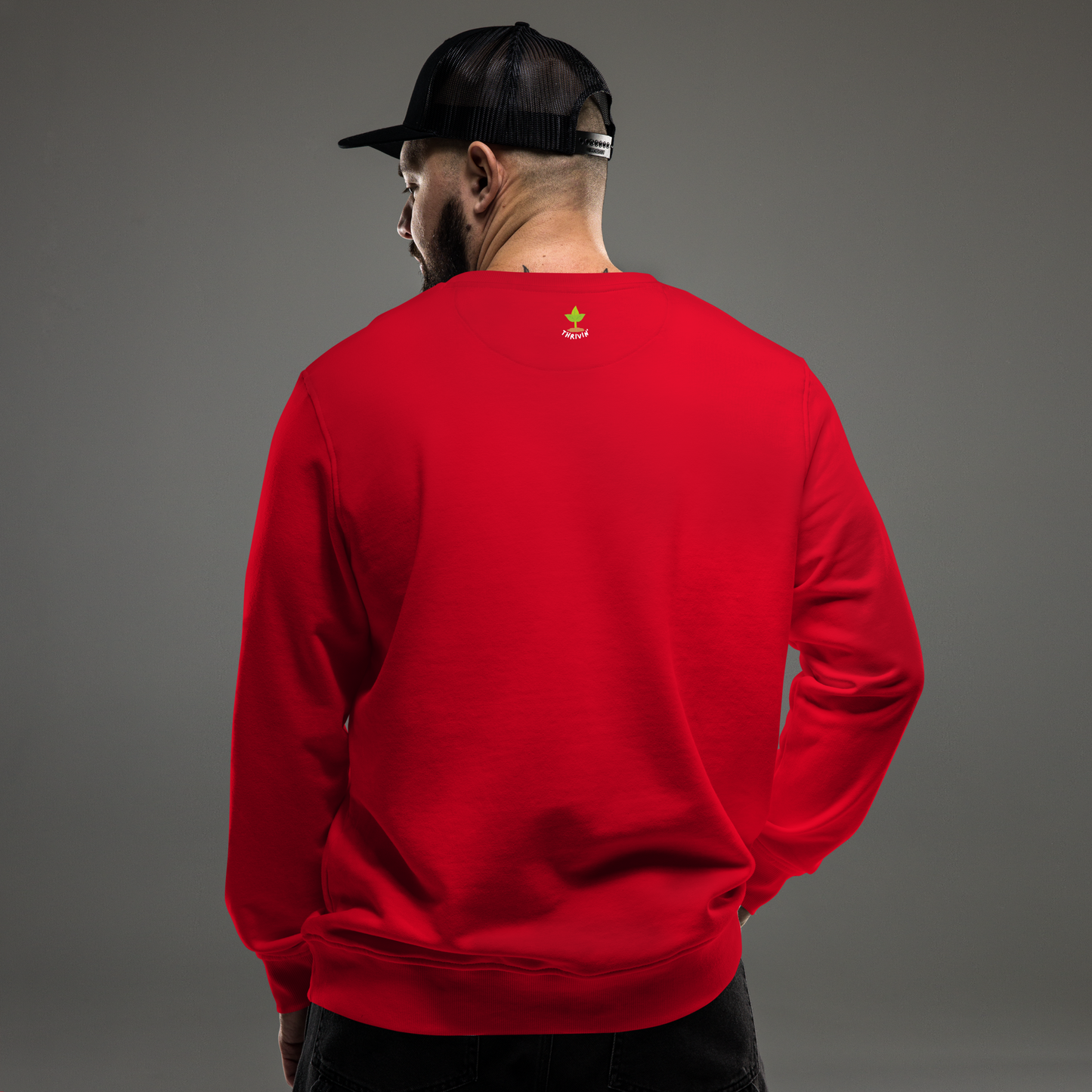 Thrivin Varsity Embroidered Organic Sweatshirt
