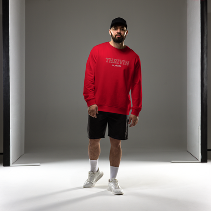 Thrivin Varsity Embroidered Organic Sweatshirt