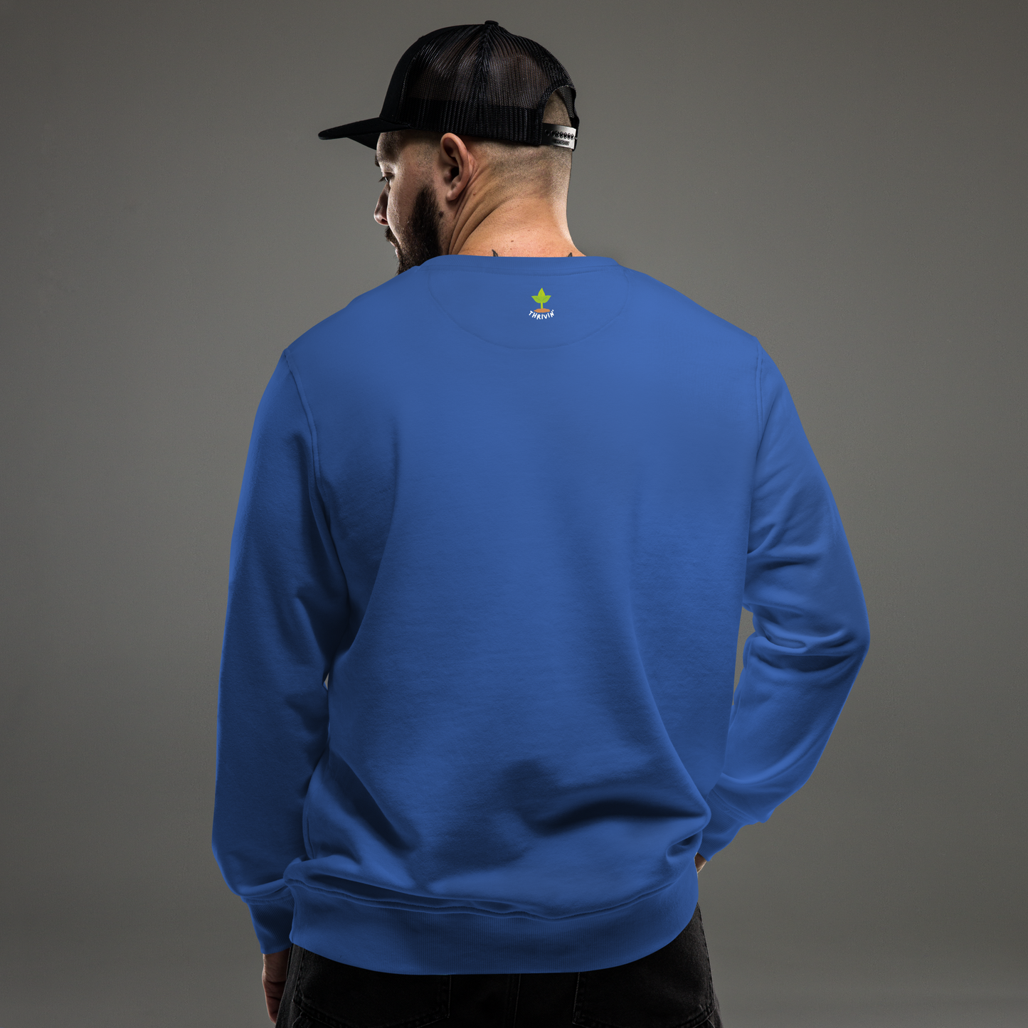 Thrivin Varsity Embroidered Organic Sweatshirt