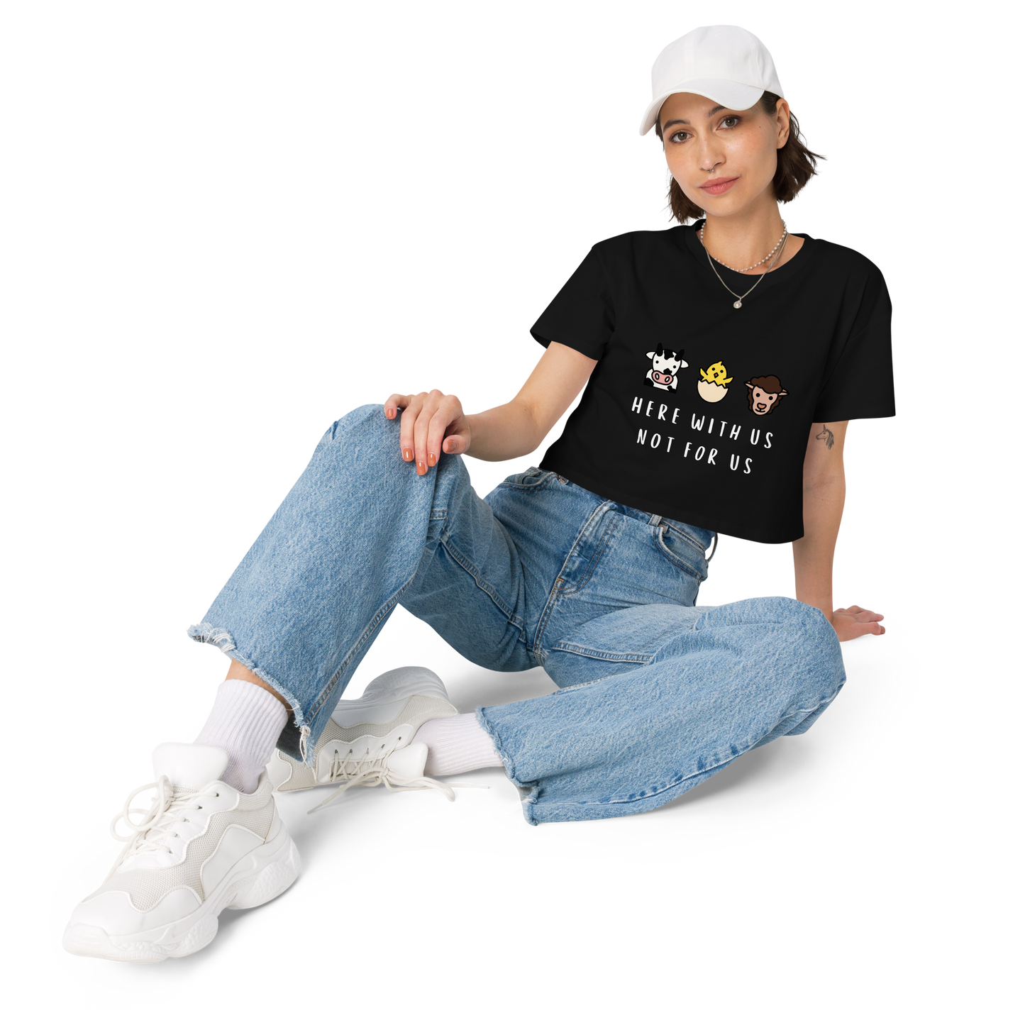 With Us Not For Us Crop Top