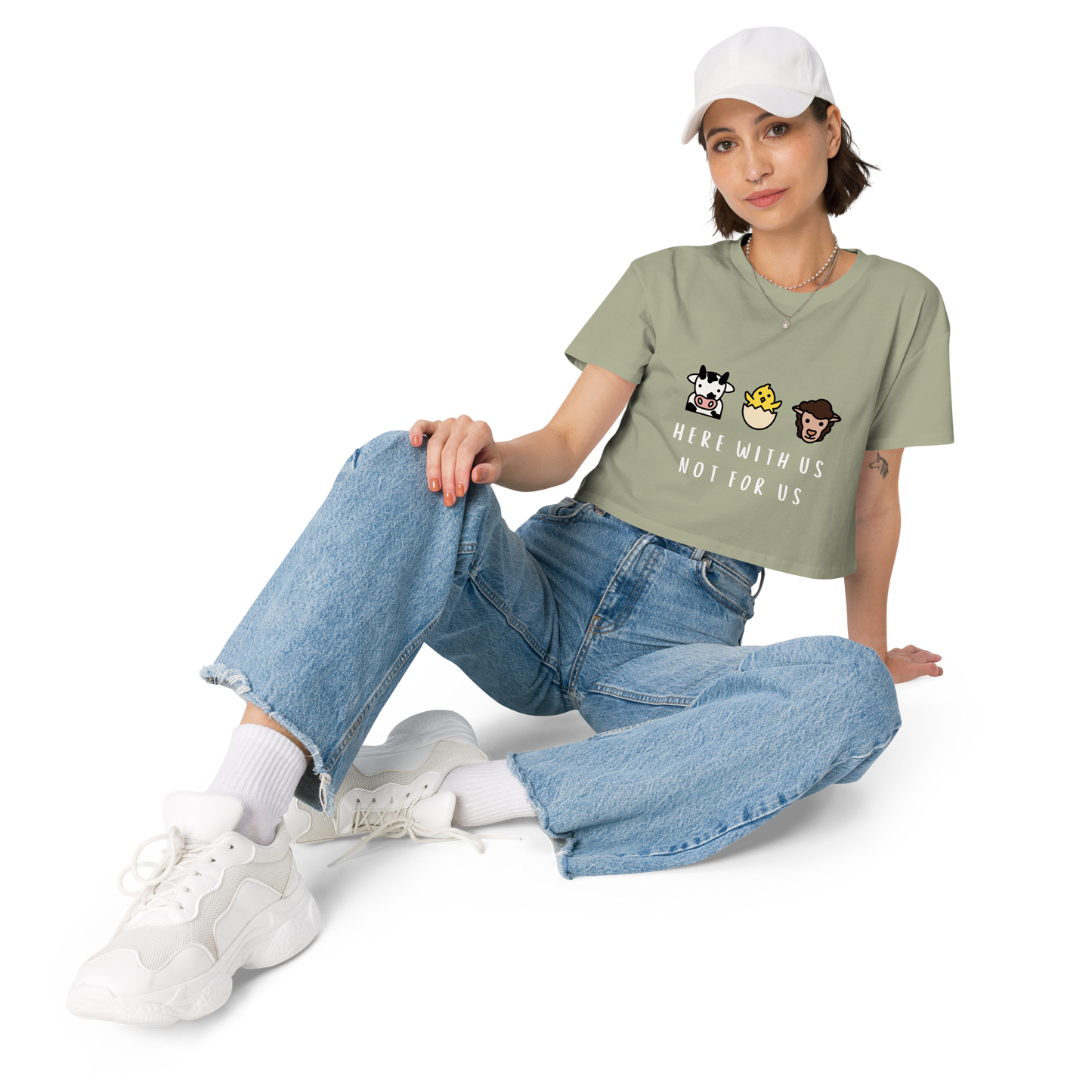 With Us Not For Us Crop Top