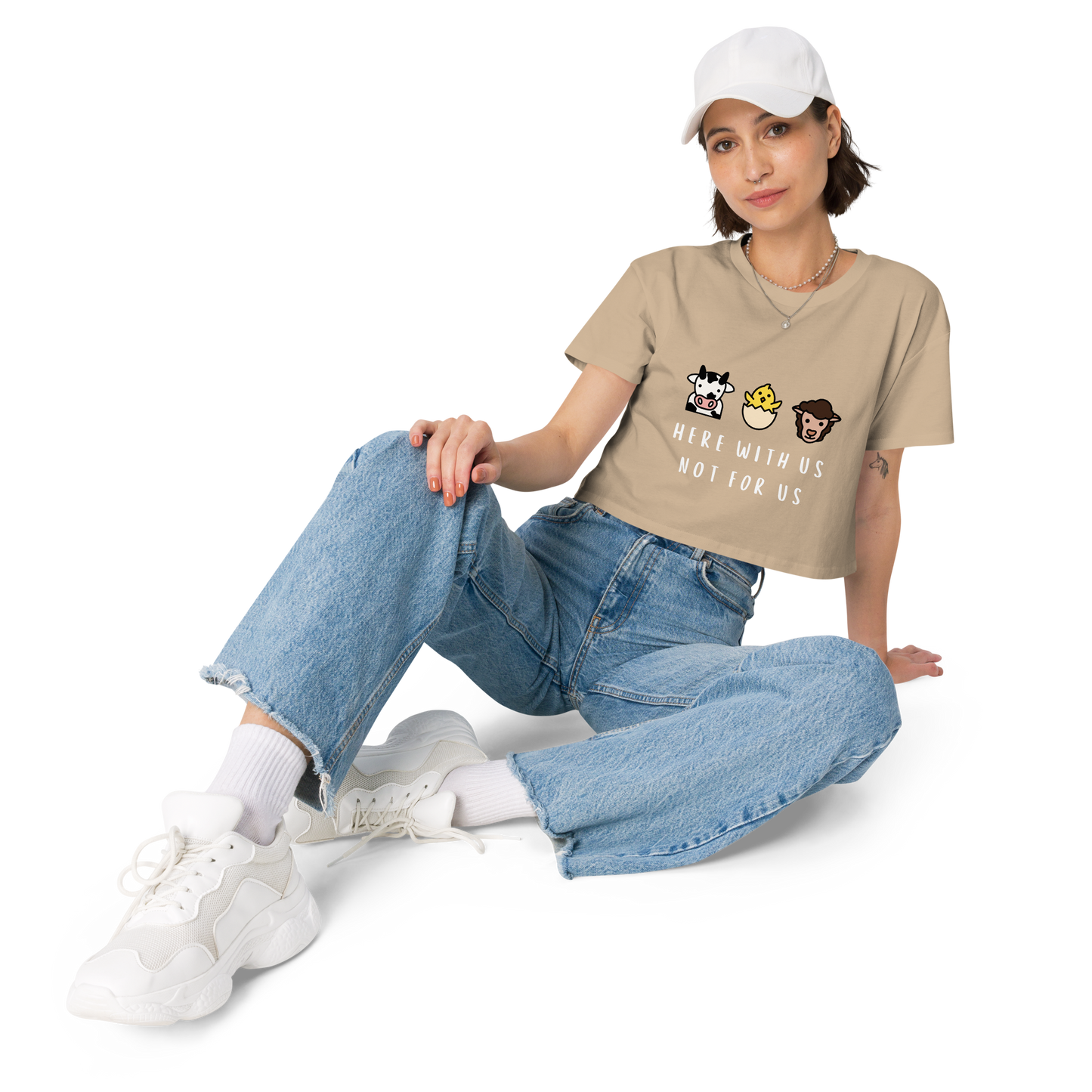 With Us Not For Us Crop Top