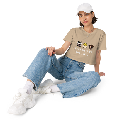 With Us Not For Us Crop Top