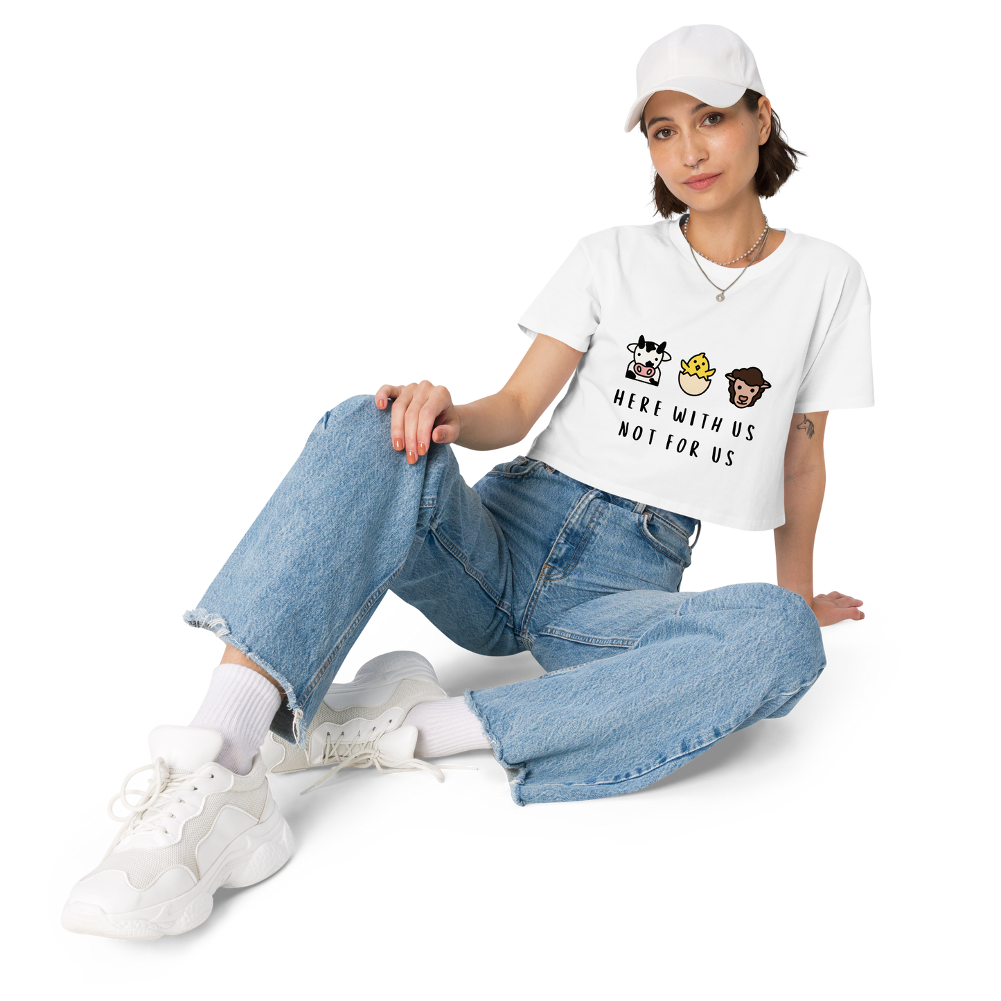 With Us Not For Us Crop Top